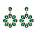 Pendientes de cristal artificial de diamantes